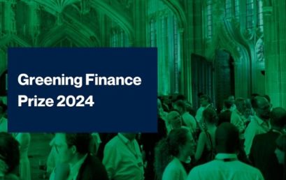 University of Oxford invites nominations for annual Greening Finance Prize